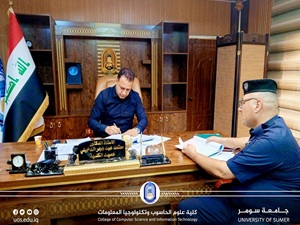 عميد كلية علوم الحاسوب في جامعة سومر يبحث مع الدفاع المدني سبل تعزيز إجراءات السلامة